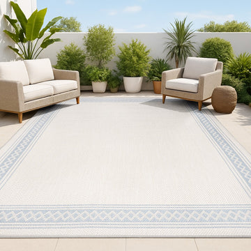 Lucia Classic Diamond Border Indoor/outdoor Area Rug